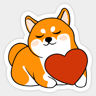 Romantic Shibe 01 Sticker